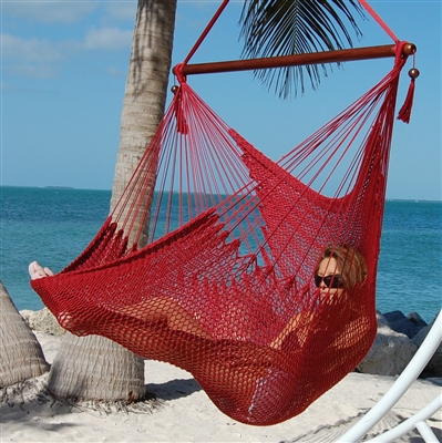 Large Caribbean Hammock Chair with Spring Swivel Kit