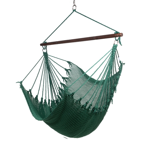 JUMBO CARIBBEAN HAMMOCK CHAIR - 55 inch - softspun polyester - GREEN