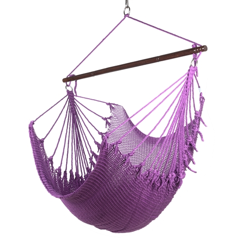 JUMBO CARIBBEAN HAMMOCK CHAIR - 55 inch - softspun polyester - PURPLE