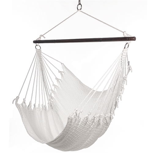 CASE OF 4 JUMBO CARIBBEAN HAMMOCK CHAIRS - 55 inch - softspun polyester - WHITE