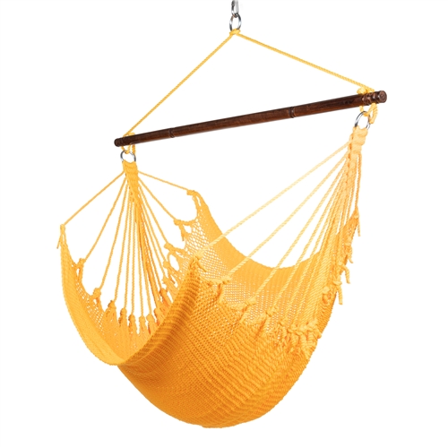 JUMBO CARIBBEAN HAMMOCK CHAIR - 55 inch - softspun polyester - YELLOW